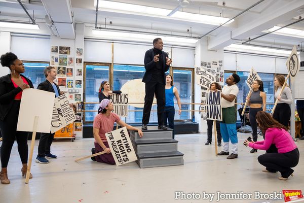 Akron Lanier Watson and the cast of A SIGN OF THE TIMES Photo