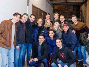 Cast of Harmony with Ben Stiller, Christine Taylor and Ella Stiller @ BroadwayWorld Cast of Harmony with Ben Stiller, Christine Taylor and Ella Stiller Photo