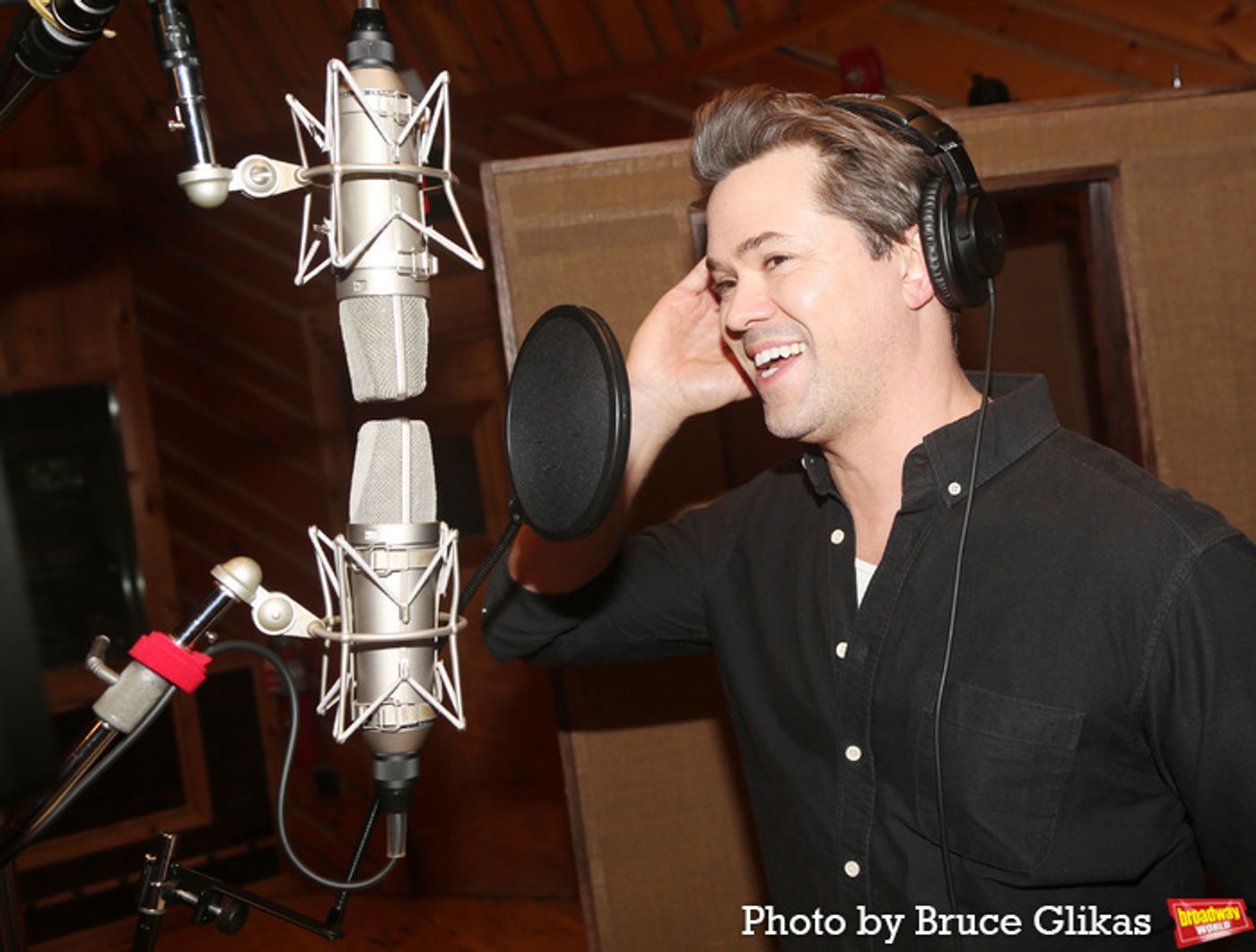 Photos: Andrew Rannells and Josh Gad Record the GUTENBERG! THE MUSICAL! Cast Recording  Image