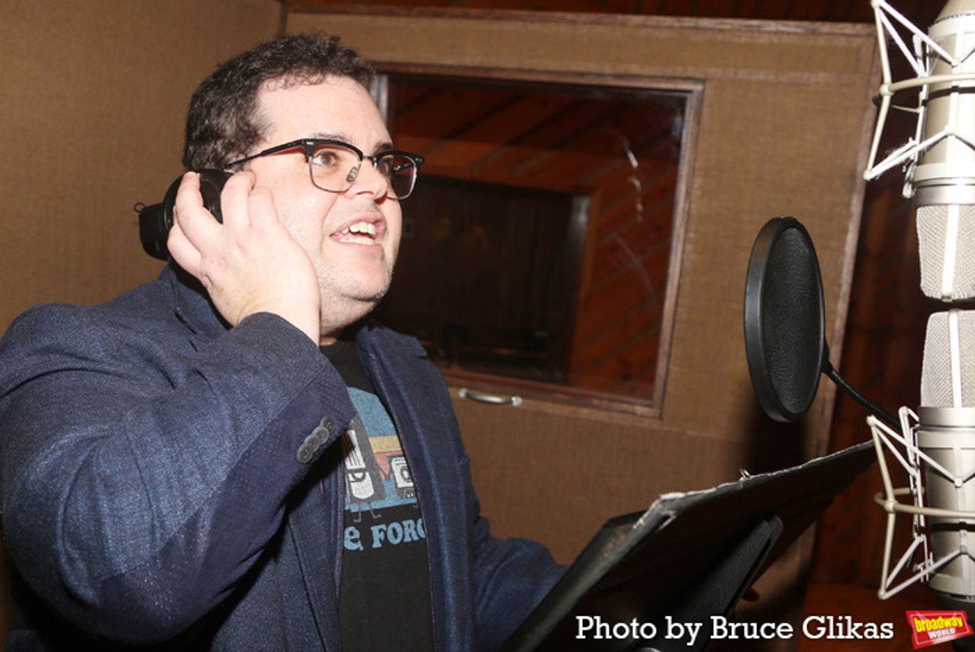 Photos: Andrew Rannells and Josh Gad Record the GUTENBERG! THE MUSICAL! Cast Recording  Image