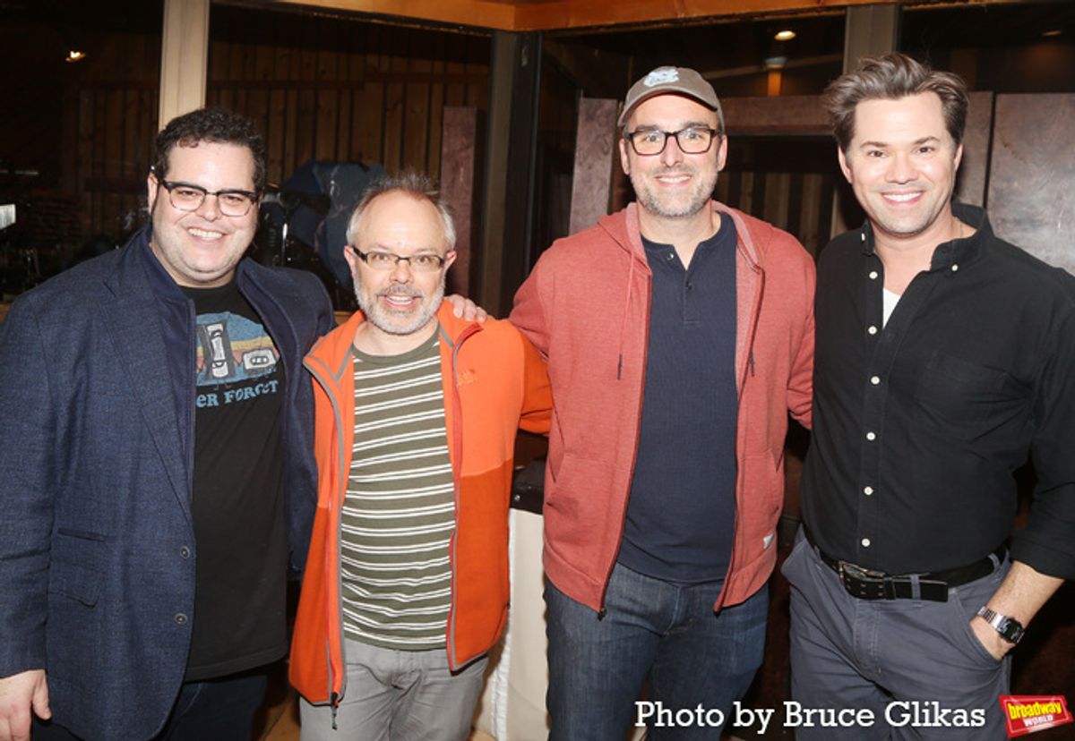 Josh Gad, Composer Scott Brown, Composer Anthony King and Andrew Rannells  at 