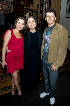 London, UK, Monday, 29th January 2024 Stevie Doc, Jessie Ware and Tobias Turley at the afterparty for the first performance of Stevie Doc and Tobias Turley, winners of ITV’s Mamma Mia! I have a dream, In Mamma Mia at the Novello Theatre. Credit: DavidJensen @ BroadwayWorld London, UK, Monday, 29th January 2024 Stevie Doc, Jessie Ware and Tobias Turley at th Photo