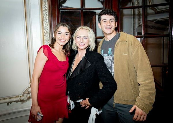 London, UK, Monday, 29th January 2024 Stevie Doc, Judy Craymer and Tobias Turley atte Photo
