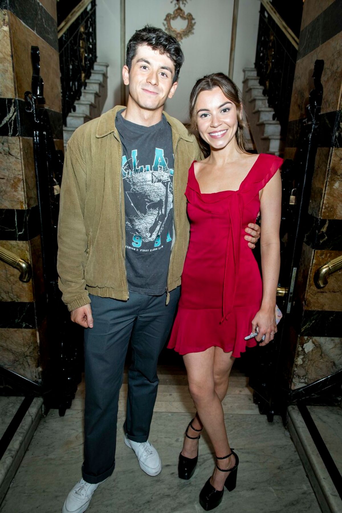 London, UK, Monday, 29th January 2024 Tobias Turley and Stevie Doc attend the afterparty for the first performance of Stevie Doc and Tobias Turley, winners of ITV’s Mamma Mia! I have a dream, In Mamma Mia at the Novello Theatre. Credit: DavidJensen  at 