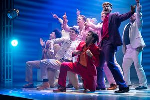 London, UK, Monday, 29th January 2024 Tobias Turley and cast of Mamma Mia on stage fo Photo