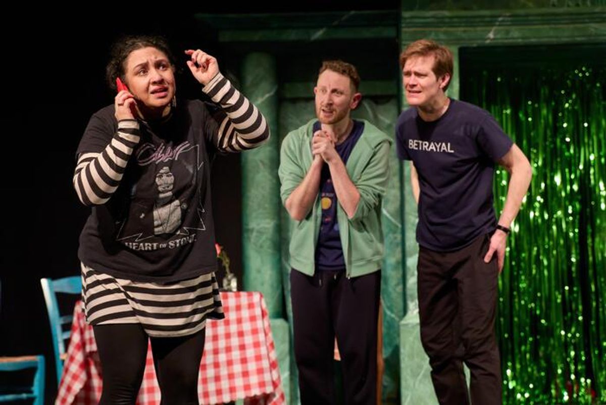 Amy Revelle, Michael Dylan, George Kemp at 