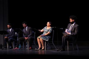 John Floyd, Jay Frisby, Fatima Quander and Noah Keyishian  Photo