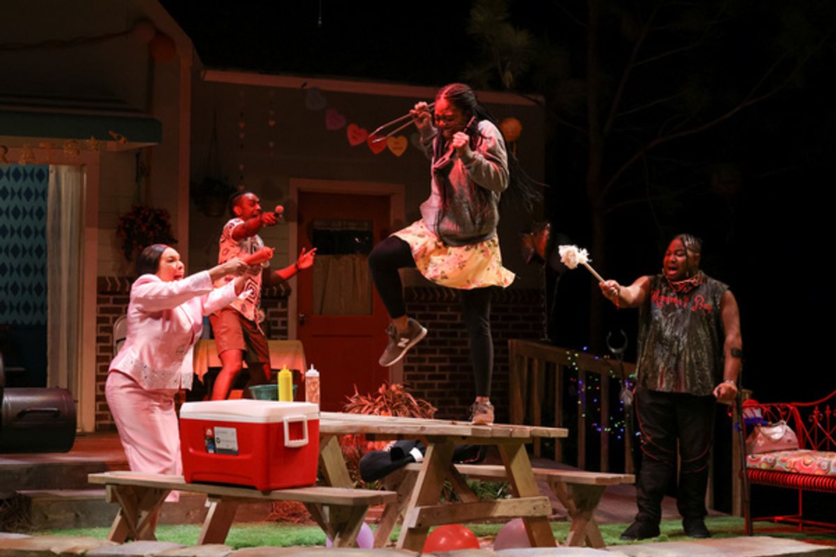 Heinley Gaspard, Kathryn Hunter-Williams, Rasool Jahan, Nate John Mark, and Mengwe Wapimewah at 