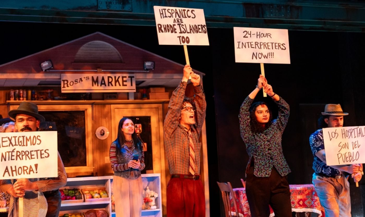 Several people protesting