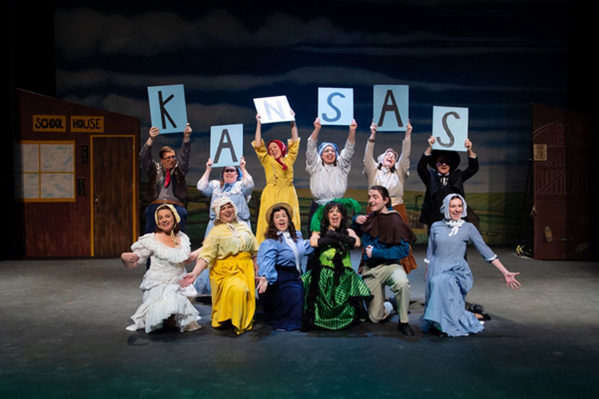 The cast of Kander & Ebb''s CURTAINS at the Milburn Stone Theatre at 