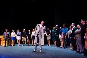 The cast of Kander & Ebb''s CURTAINS at the Milburn Stone Theatre Photo