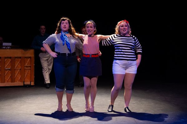 The cast of Kander & Ebb''s CURTAINS at the Milburn Stone Theatre Photo