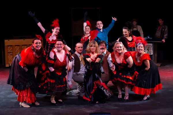 The cast of Kander & Ebb''s CURTAINS at the Milburn Stone Theatre Photo