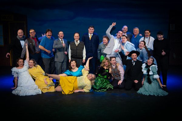 The cast of Kander & Ebb''s CURTAINS at the Milburn Stone Theatre Photo