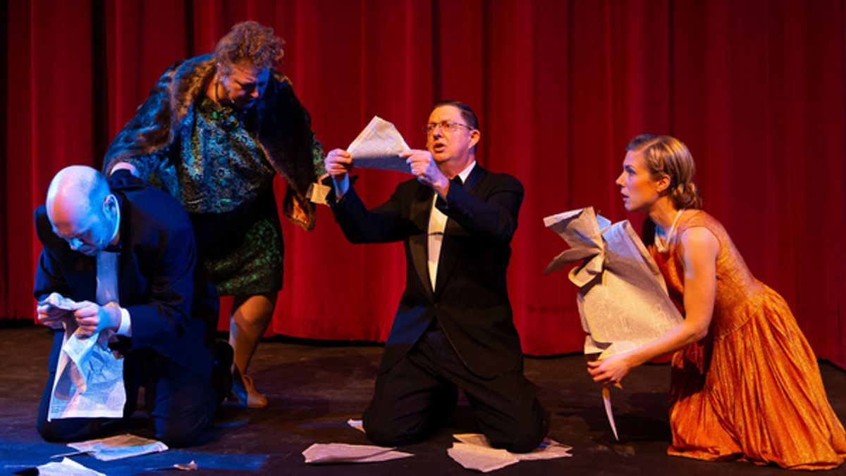 The cast of Kander & Ebb''s CURTAINS at the Milburn Stone Theatre at 