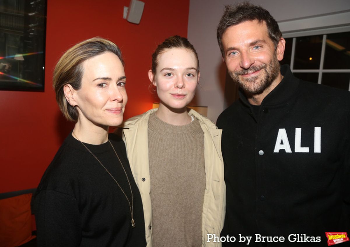 Sarah Paulson, Elle Fanning and Bradley Cooper at 