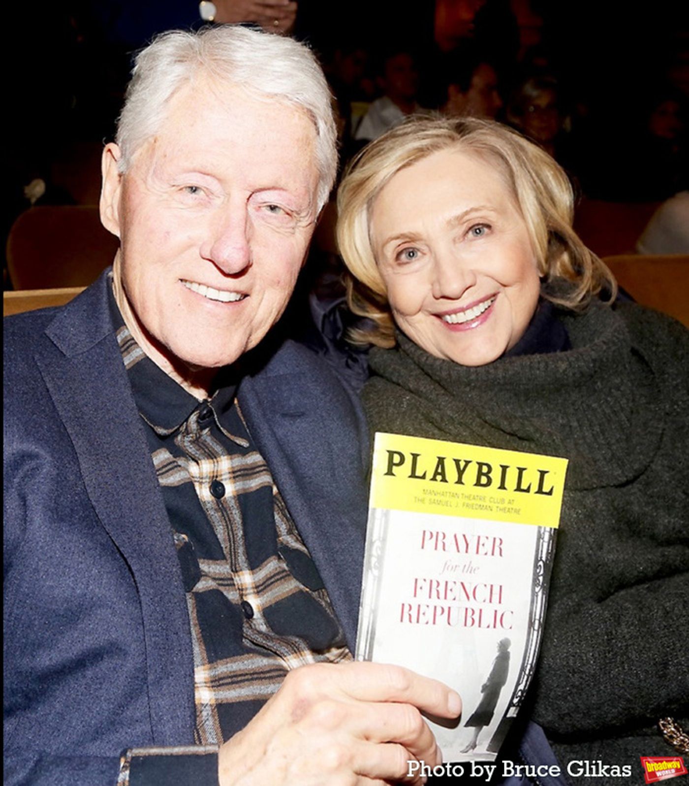 Photos: Bill and Hillary Clinton Visit PRAYER FOR THE FRENCH REPUBLIC  Image
