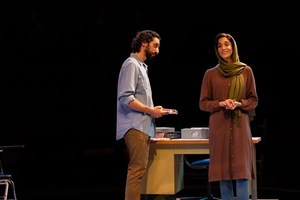 Joe Joseph and Pooya Mohseni in The Old Globe’s production of English Photo