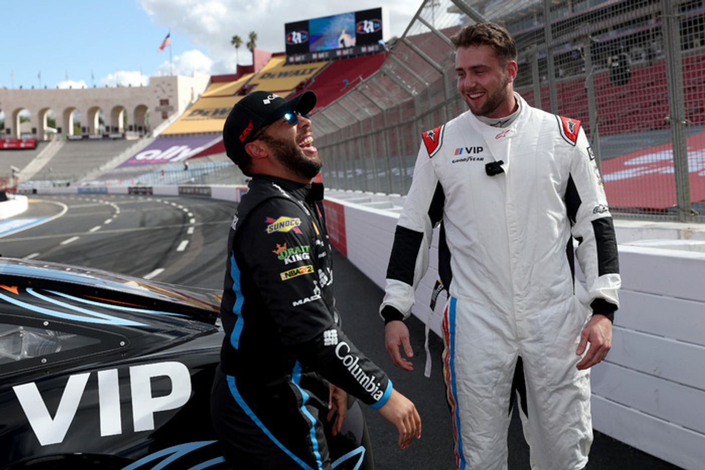 Photos: Harry Jowsey, Howie Mandel, Skeet Ulrich, and More Whip Around LA Coliseum Ahead of 2024 NASCAR Clash  Image