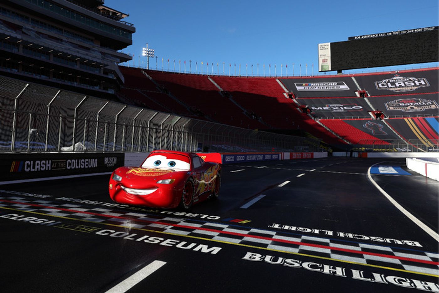 Photos: Harry Jowsey, Howie Mandel, Skeet Ulrich, and More Whip Around LA Coliseum Ahead of 2024 NASCAR Clash  Image