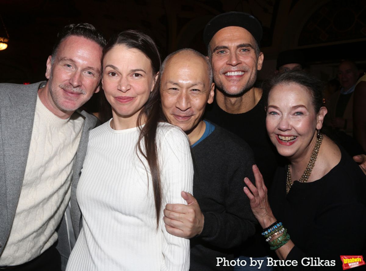 ''Thoroughly Modern Millie'' alumni Ben Davis, Sutton Foster, Francis Jue, Cheyenne Jackson and Harriet Harris at 