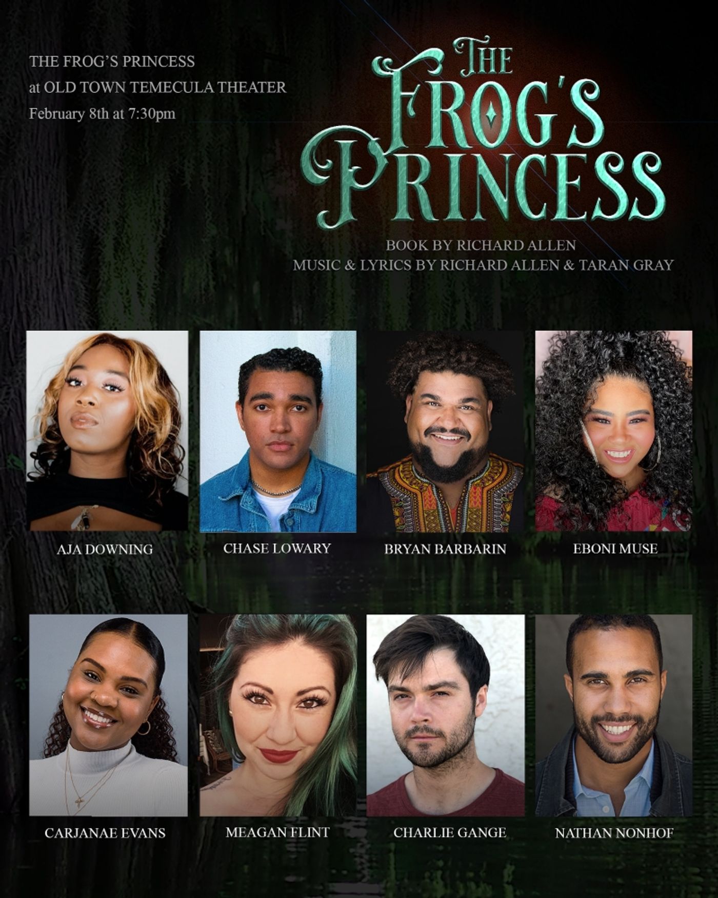 Cast Set for Allen & Gray's THE FROG'S PRINCESS at Old Town Temecula Theater  Image