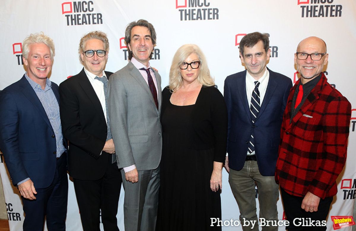 MCC Executive Director Blake West,  MCC Artistic Director Bernie Telsey, Composer Jason Robert Brown, Director Daisy Prince, Book Writer Johnathan Marc Sherman and MCC Artistic Director Will Cantler at 