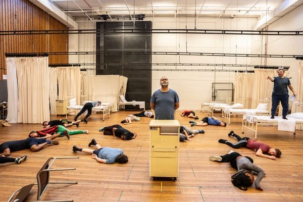 Tony Jayawardena, Michael Sheen, and cast Photo