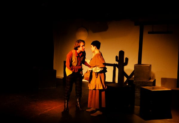 Maximilian Johnsson (Malcolm) and Sarah Jack (Donalbain)  Photo: Jacob de Guzman-Laws Photo