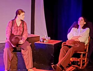 Amber Weissert (Lennox) and Meghan Lane (Macbeth)  Photo: Laura DePalo Photo