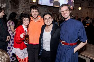 Sarah Sherman, Josh Sharp, Bowen Yang, and Aaron Jackson  Photo