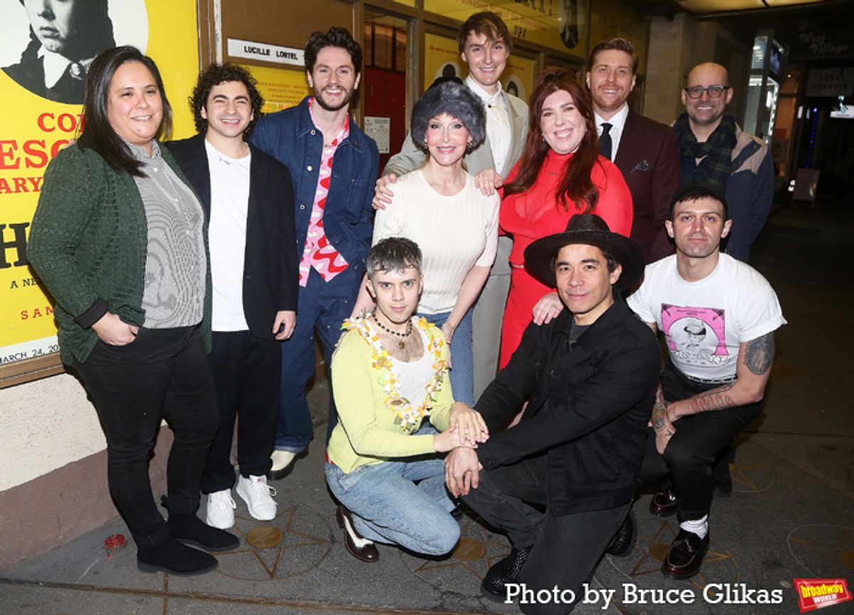 Producer Carlee Briglia, Tony Macht, James Scully, Cole Escola, Bianca Leigh, Peter Smith, Hannah Solow, Conrad Ricamora, Producer Lucas McMahon, Producer Mike Lavoie and Director Sam Pinkleton at 