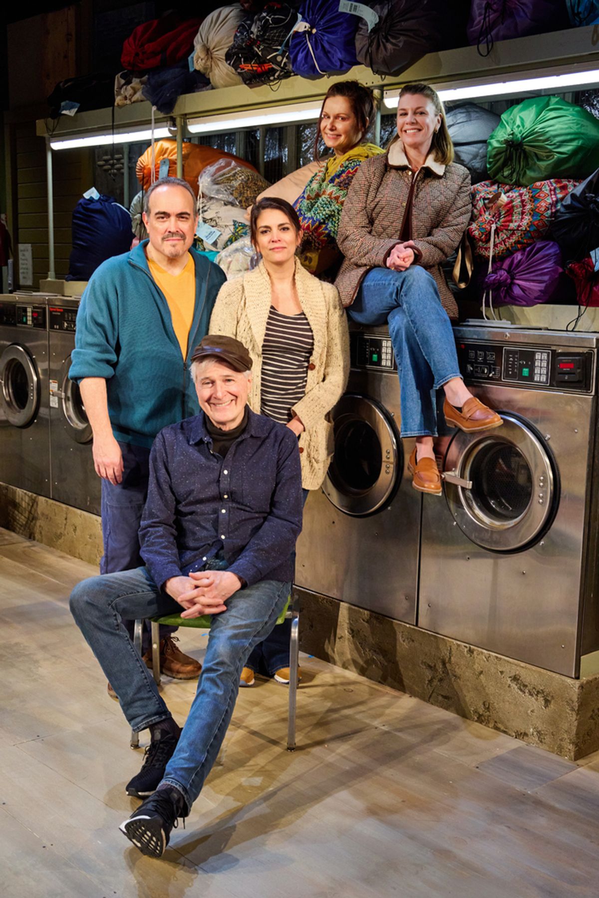 John Patrick Shanley and the cast of Brooklyn Laundry
 at 