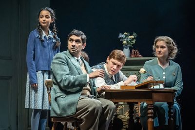 Ariella Elkins-Green (Flouncy), Dharmesh Patel (Kenneth), Billy Howle (Nicholas) and  Photo