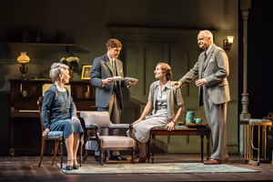 Lindsay Duncan (Dora), Billy Howle (Nicholas), Bessie Carter (Fenny) and Malcolm Sinc Photo