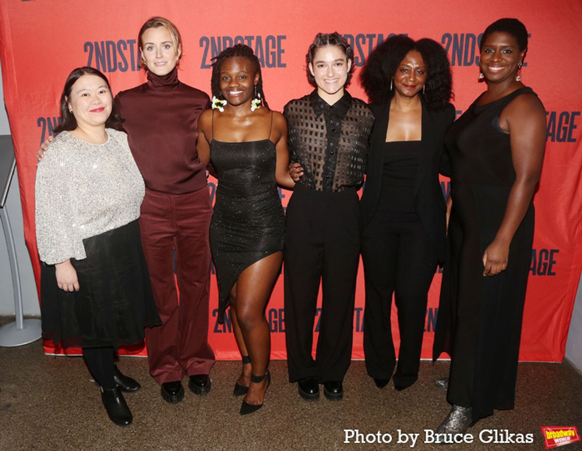Carmen M. Herlihy, Taylor Schilling, Nimene Wureh, Stephanie Crousillat, April Matthis and Bryn Carter at 