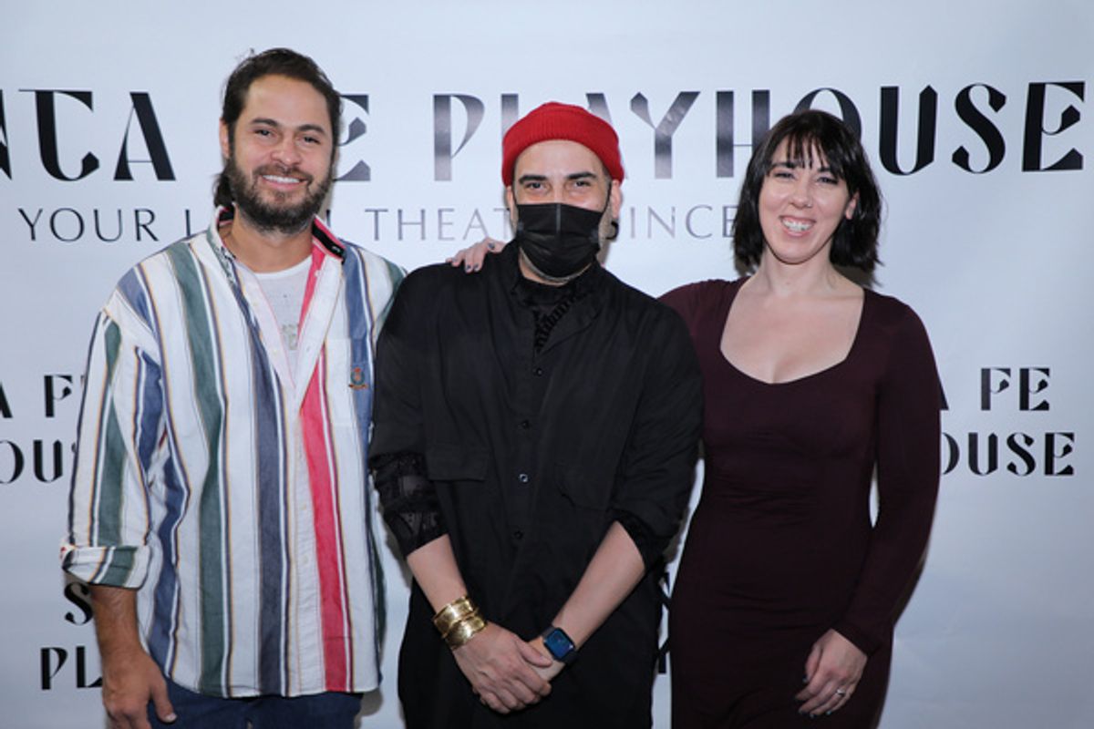 Marc Sinoway, Antonio Mini o, and Zoe Burke at 