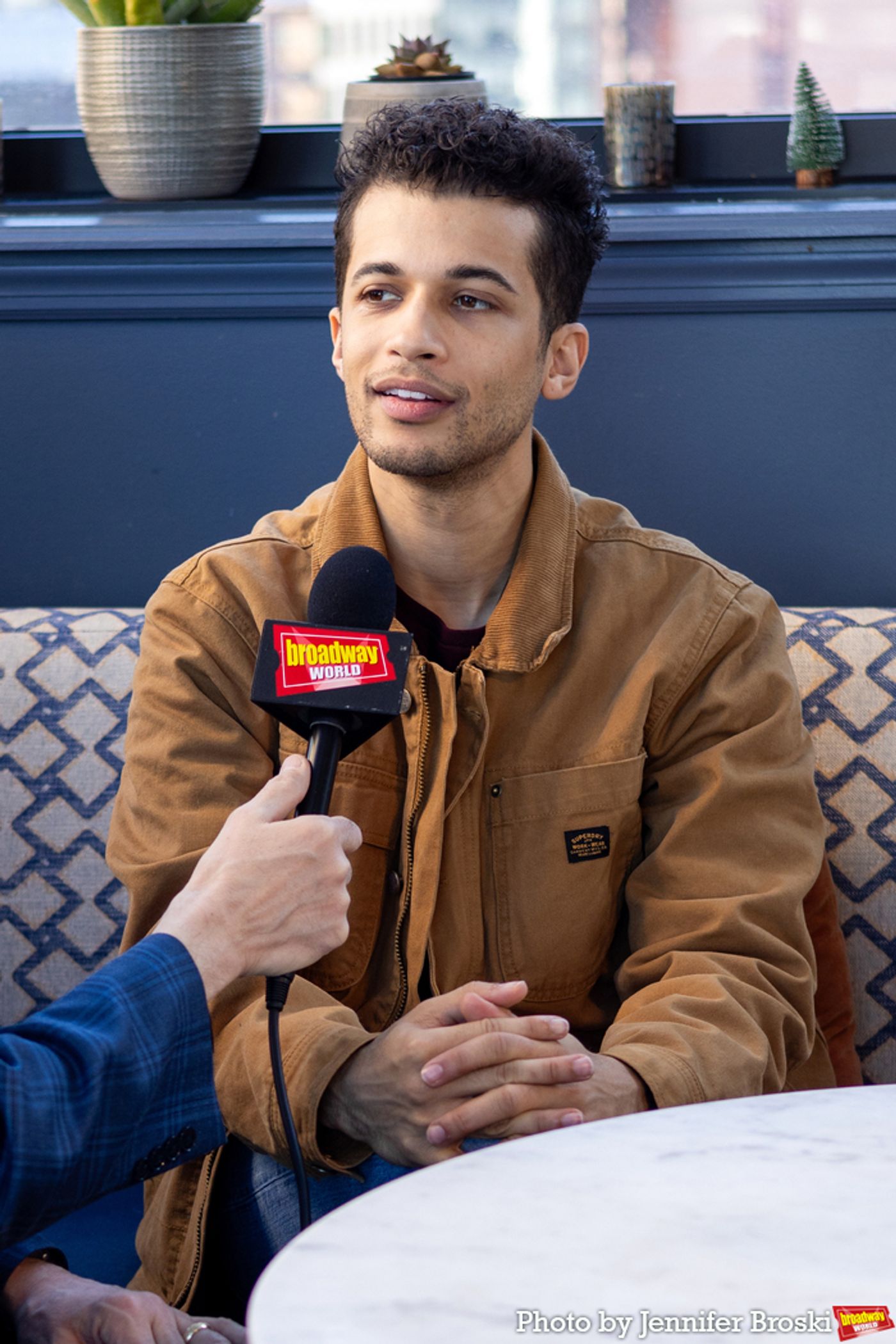 Photos: HADESTOWN's Lola Tung, Jordan Fisher and Ani DiFranco Meet the Press  Image
