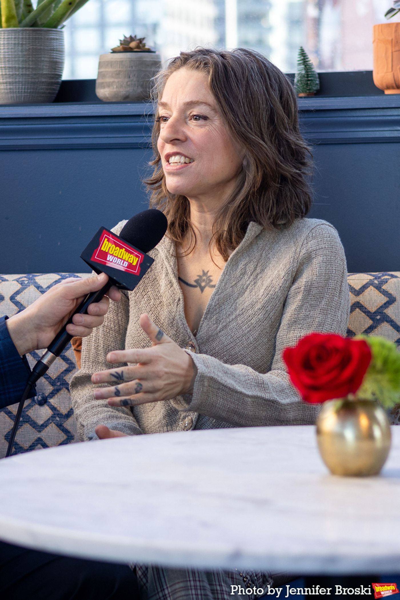 Photos: HADESTOWN's Lola Tung, Jordan Fisher and Ani DiFranco Meet the Press  Image