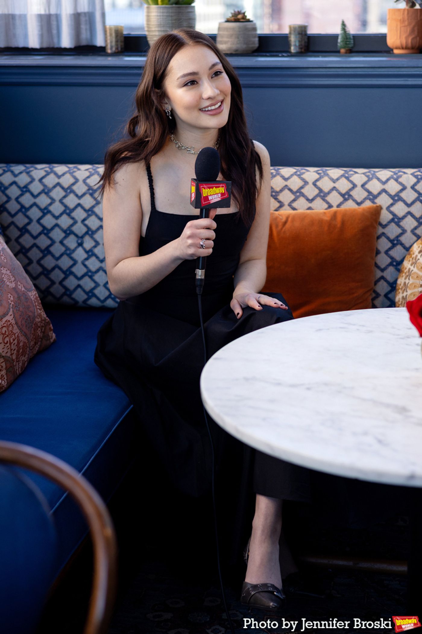 Photos: HADESTOWN's Lola Tung, Jordan Fisher and Ani DiFranco Meet the Press  Image