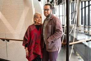 Phylicia Rashad, Branden Jacobs-Jenkins, Tamara Tunie and ensemble members Alana Arenas and Glenn Davis. Photo by Joel Moorman
@ BroadwayWorld Phylicia Rashad, Branden Jacobs-Jenkins, Tamara Tunie and ensemble members Alana Aren Photo