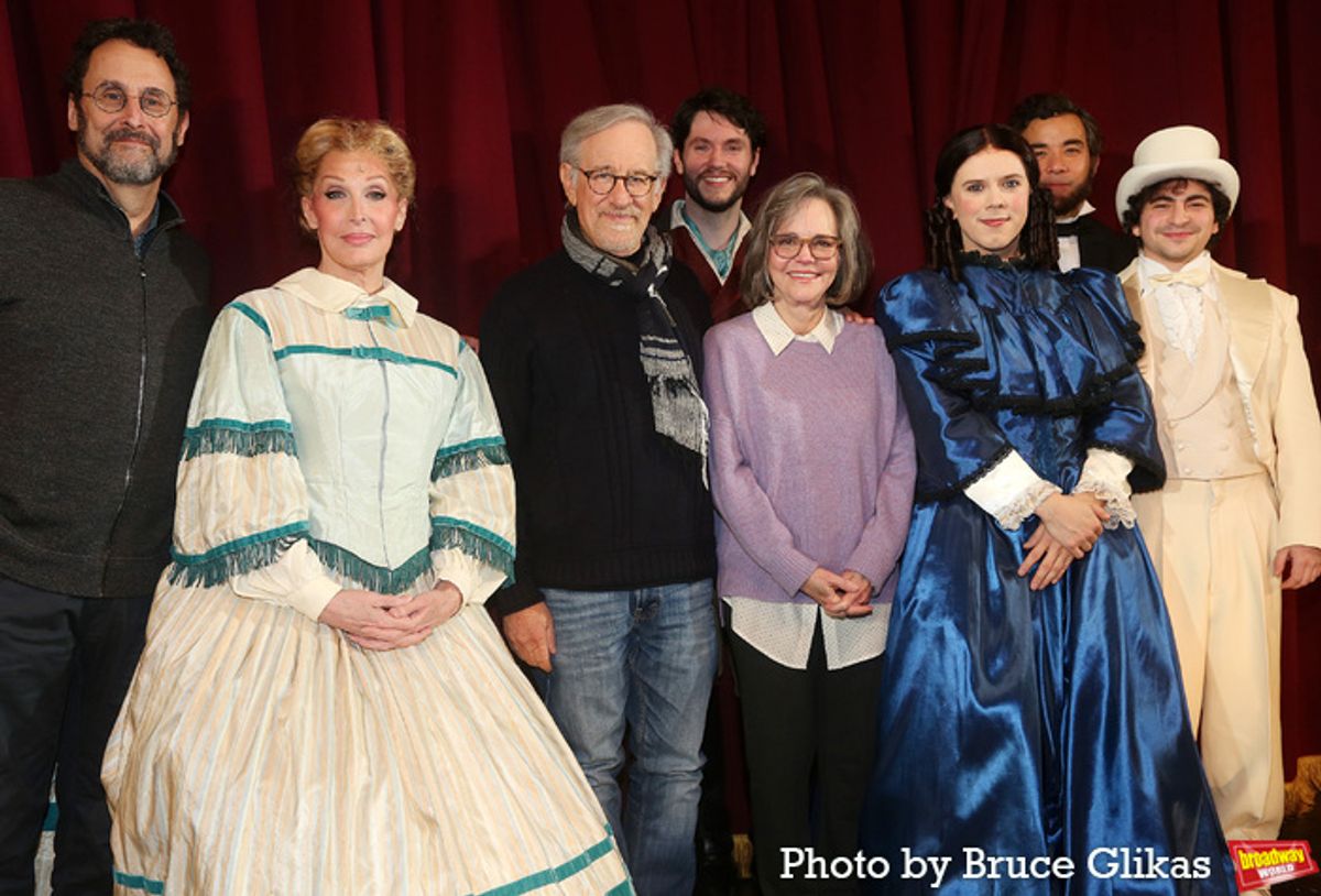 Tony Kushner, Bianca Leigh, Steven Spielberg, James Scully, Sally Field, Cole Escola, Conrad Ricamora and Tony Macht at 