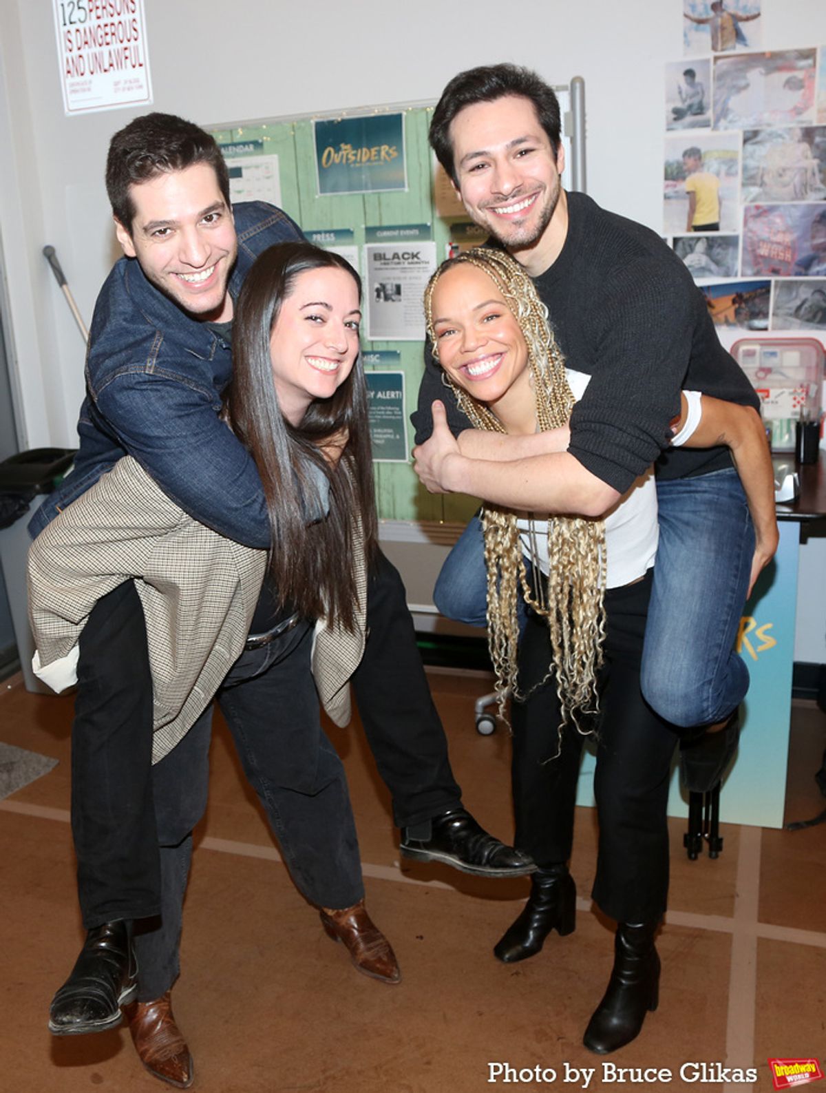 Co-Choreographer Jeff Kuperman, Associate Choreographer Kristen Carcone,  Cast member/Associate Choreographer Tilly Evans-Krueger and Co-Choreographer Rick Kuperman at 