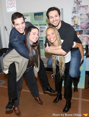 Co-Choreographer Jeff Kuperman, Associate Choreographer Kristen Carcone,  Cast member Photo