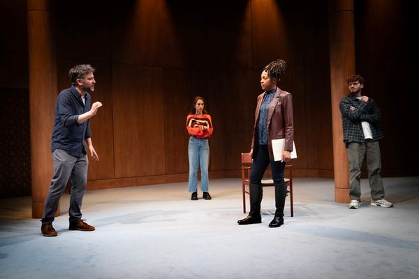 Josh Radnor, Madeline Weinstein, Cherise Boothe, and Michael Khalid Karadsheh Photo