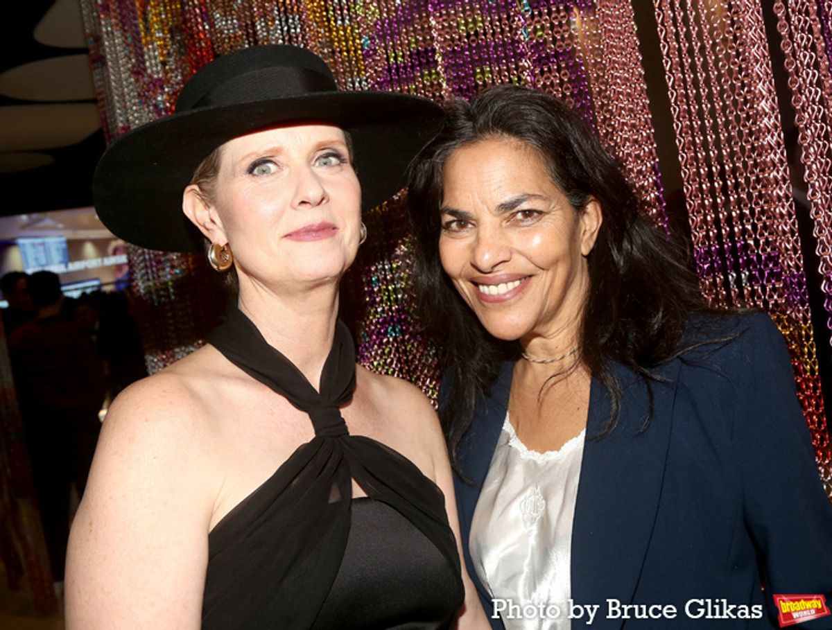 Cynthia Nixon and Sarita Choudhury at 