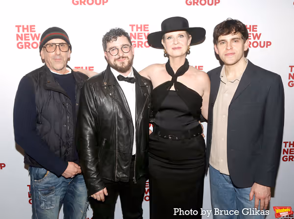 Director Scott Elliott, Playwright Jordan Seavey, Cynthia Nixon and Taylor Trensch Photo