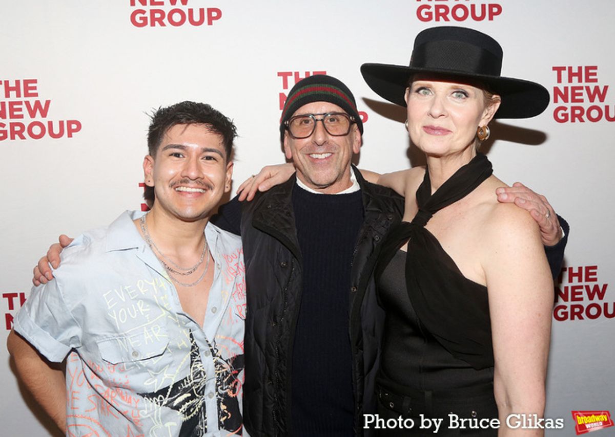 Assistant Director Moses Garcia, Director Scott Elliott and Cynthia Nixon at 