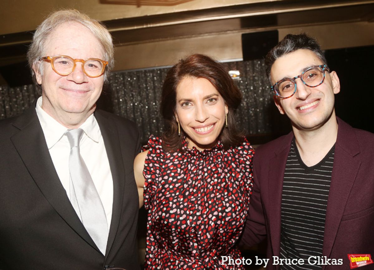 Vineyard Theatre Artistic Director Douglas Aibel, Vineyard Theatre Artistic Director Sarah Stern and Ryan J. Haddad at 