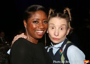 Montego Glover and Sarah Saltzberg as ''Logainne Schwartzandgrubenierre'' Photo